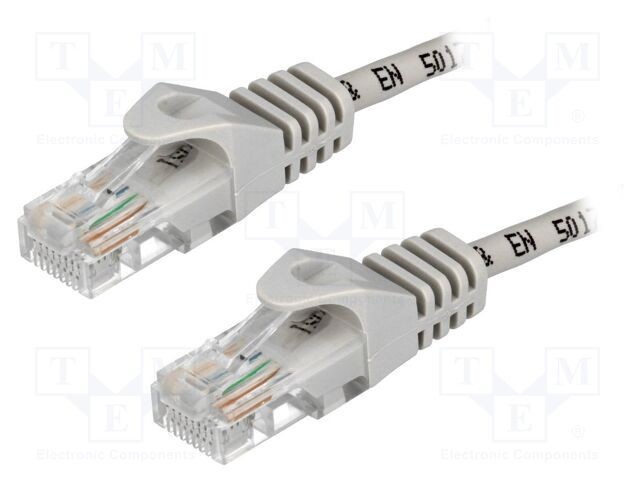 Cablul Patch Cord U/UTP 5e CCA gri 0,5m RJ45 - LOGILINK