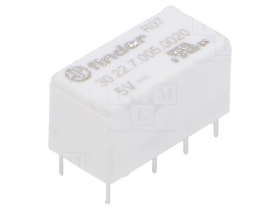 Releu electromagnetic DPDT 5VDC 3A foto