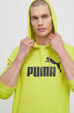 Cumpara ieftin Puma bluză bărbați, culoarea verde, cu glugă, imprimeu 586687