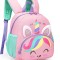 Rucsac de gradinita pentru copii Domueay, 1-5 ani, unicorn roz - RESIGILAT