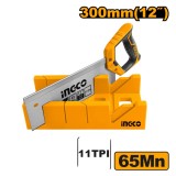 Fierastrau Manual 30cm cu Suport pentru Taiere in Unghi INGCO HMBSK30082
