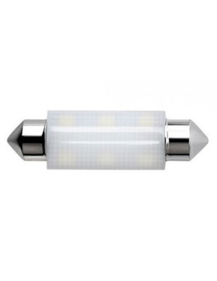 Led auto Alb, C5W, sofit ceramic Canbus cu 6 smd, 12V, 41 mm foto