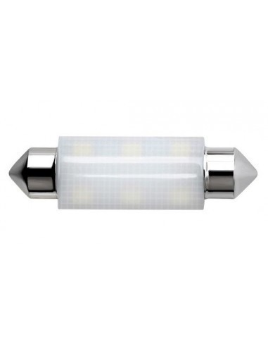 Led auto Alb, C5W, sofit ceramic Canbus cu 6 smd, 12V, 41 mm