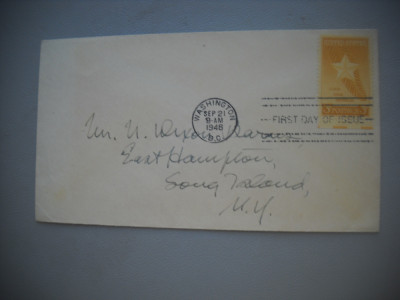 HOPCT PLIC FDC S 1769 MEDALIA GOLD STAR MOTHERS / MEDALIA MATERNITATII 1948 SUA foto