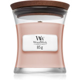 Woodwick Vanilla &amp; Sea Salt lum&acirc;nare parfumată cu fitil din lemn 85 g