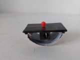 * Ascutitoare veche romaneasca Metal-lemn Oradea, anii 80, in forma de suport de sugativa, 5.5x3x3cm