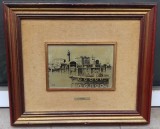 Tablou vechi- gravura - in port - semnata, Marine, Grisaille, Miniatura