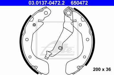 Set saboti frana CHEVROLET AVEO Hatchback (T250, T255) (2007 - 2016) ATE 03.0137-0472.2 foto