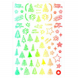 Cumpara ieftin Sticker Nail Art Lila Rossa pentru Craciun, Revelion si Iarna TL0060