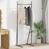 vidaXL Rack de haine Negru Metal Mediul Portabil Rack de haine