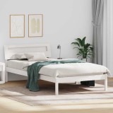 Cadru de pat Alb 90 x 190 cm Lemn de brad solid