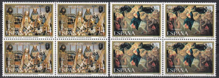 Spania 1982 - Crăciun, Bloc de 4, MNH