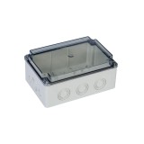 Doza de ramificatie aplicata ABS 210x140x90mm IP67 IK06 transparenta, METE