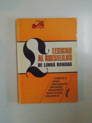 LEXICON AL GRESELILOR DE LIMBA ROMANA de CRISTIAN NITULESCU , 1996 foto