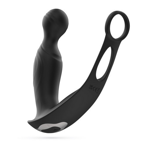 Vibratoare anale - Crushious Flamma Vibrator pentru Prostata cu Telecomanda Varful se Roteste Vartej de Placere