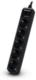 PRELUNGITOR CYBER POWER, Schuko x 5, conectare prin Schuko (T), cablu 1.8 m, 10 A, protectie supratensiune, negru, &quot;B0520SCO-DE&quot; (timbru verde 0.18 le