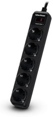PRELUNGITOR CYBER POWER, Schuko x 5, conectare prin Schuko (T), cablu 1.8 m, 10 A, protectie supratensiune, negru, &quot;B0520SCO-DE&quot; (timbru verde 0.18 le