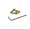 Suruburi Disc Frana Bicicleta M5 x 10mm, Auriu, T25, Unex - Set 6 Bucati