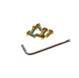 Suruburi Disc Frana Bicicleta M5 x 10mm, Auriu, T25, Unex - Set 6 Bucati