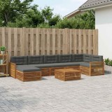 vidaXL Set de canapele de exterior 8 pcs Natural și Antracit 3383660