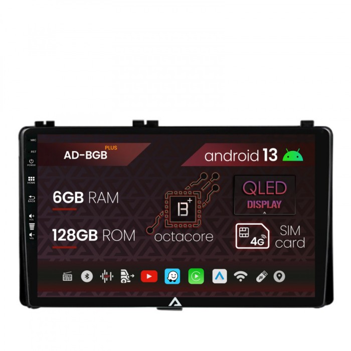 Navigatie Toyota Auris Corolla (2016-2018), Android 13, B-Octacore 6GB RAM + 128GB ROM, 9 Inch - AD-BGB9006+AD-BGRKIT089AV2