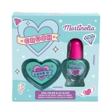 Cumpara ieftin Set gloss de buze si lac de unghii Crush Nail Duo, Martinelia, 82500 - Bleu