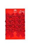 Set Fundite Decorative Craciun, 8 Bucati, Culoare Rosie, Dimensiuni 10x13cm