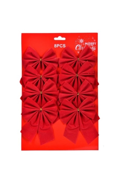 Set Fundite Decorative Craciun, 8 Bucati, Culoare Rosie, Dimensiuni 10x13cm