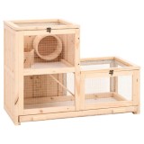 Cumpara ieftin Cusca pentru hamsteri, 81x40x60 cm, lemn masiv de brad