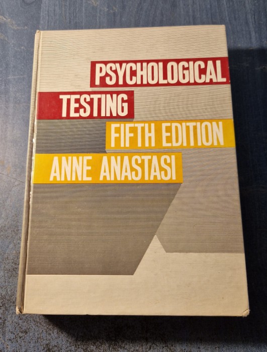 Psychological testing Anne Anastasi