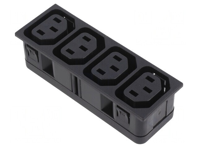 Conector Alimentare AC Splitter 10A 250VAC IEC 60320 C13 F