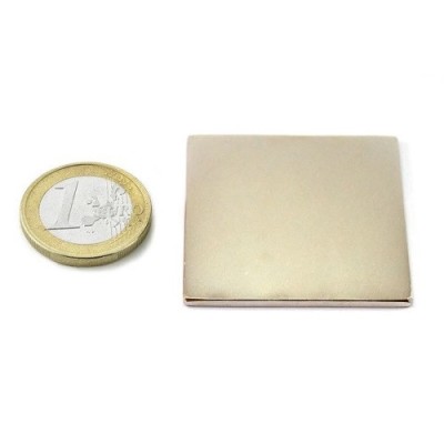 Magnet neodim bloc, 40x40x2 mm, putere 6,9 kg, N50 foto