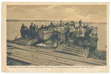 2038 - Romania, soldati debarcand intr-un port dunarean - old postcard - used