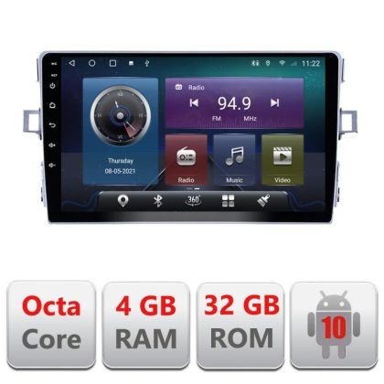 Navigatie Toyota Verso 2010-2016 C-133 Octa Core cu Android Radio Bluetooth Internet GPS WIFI 4+32GB CarStore Technology