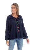 Cumpara ieftin Bluza Dama, Eranthe, Boho, stil IE cu Pictura Realizata Manual V358 - M