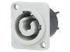 Conector Soclu Circular Amphenol 25A IP54, 3 Pini, Montare Pe Panou, Gri, Serie HP, Tensiune 250V AC