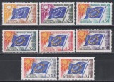 Franta 1963,1965,1969 - Steagul Consiliului Europei, 3 Serii, Cota 12.80 EURO, MNH, Nestampilat