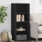 Gossi dulap inalt, negru, 50x41x124 cm, lemn prelucrat