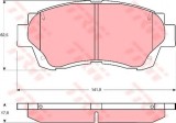 Set placute frana,frana disc LEXUS ES (VCV10_, F1, VZV21_, F2) (1989 - 1997) TRW GDB3155
