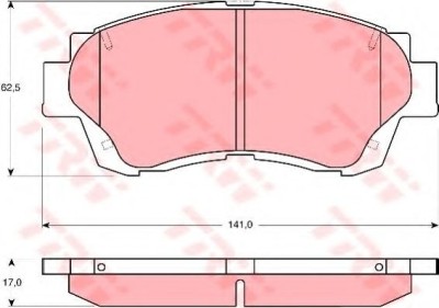 Set placute frana,frana disc LEXUS LS (UCF10) (1989 - 1995) TRW GDB3155 foto