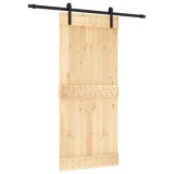 Cumpara ieftin Usa glisanta cu set feronerie, 90x210 cm, lemn masiv de pin