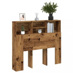 vidaXL Tăblie pat cu dulap, lemn vechi 120x19x103,5 cm lemn prelucrat 856866