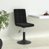 vidaXL Scaune de sufragerie pivotante 6 buc, negru, catifea 3089297