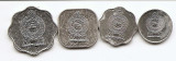 Sri Lanka Set 4A - 1, 2, 5, 10 Cents - 1975/91, Aluminiu, UNC !!!, Asia