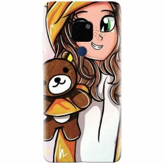 Husa silicon pentru Huawei Mate 20, Girl With Little Bear foto