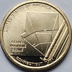 1 Dollar 2020 USA, Connecticut, Gerber - American Innovation, unc, litera D