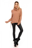 Cumpara ieftin N529-5112 Bluza cu maneca lunga si guler inalt