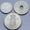 Set 3 monede 10, 25 ore , 1 krone 1975 Danemarca, unc