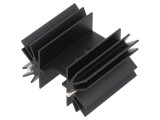Radiator extrudat negru 25x41.6mm TO218/TO220/TO247