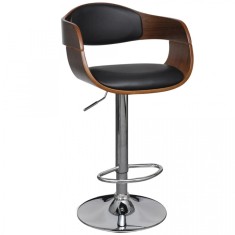 Scaun de bar din piele artificială, &icirc;nălțime reglabilă